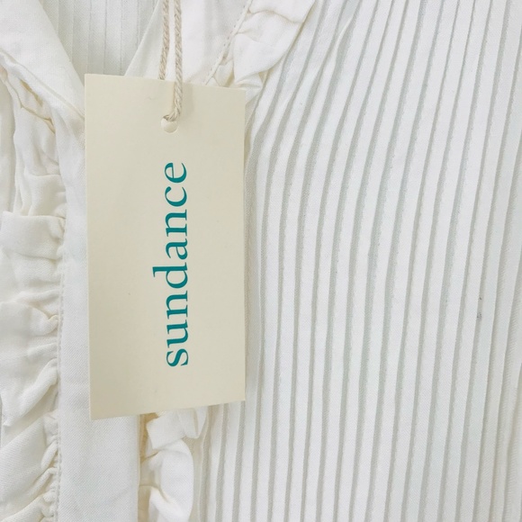 Sundance Long Sleeve Button Down White Size XS - Picture 6 of 8